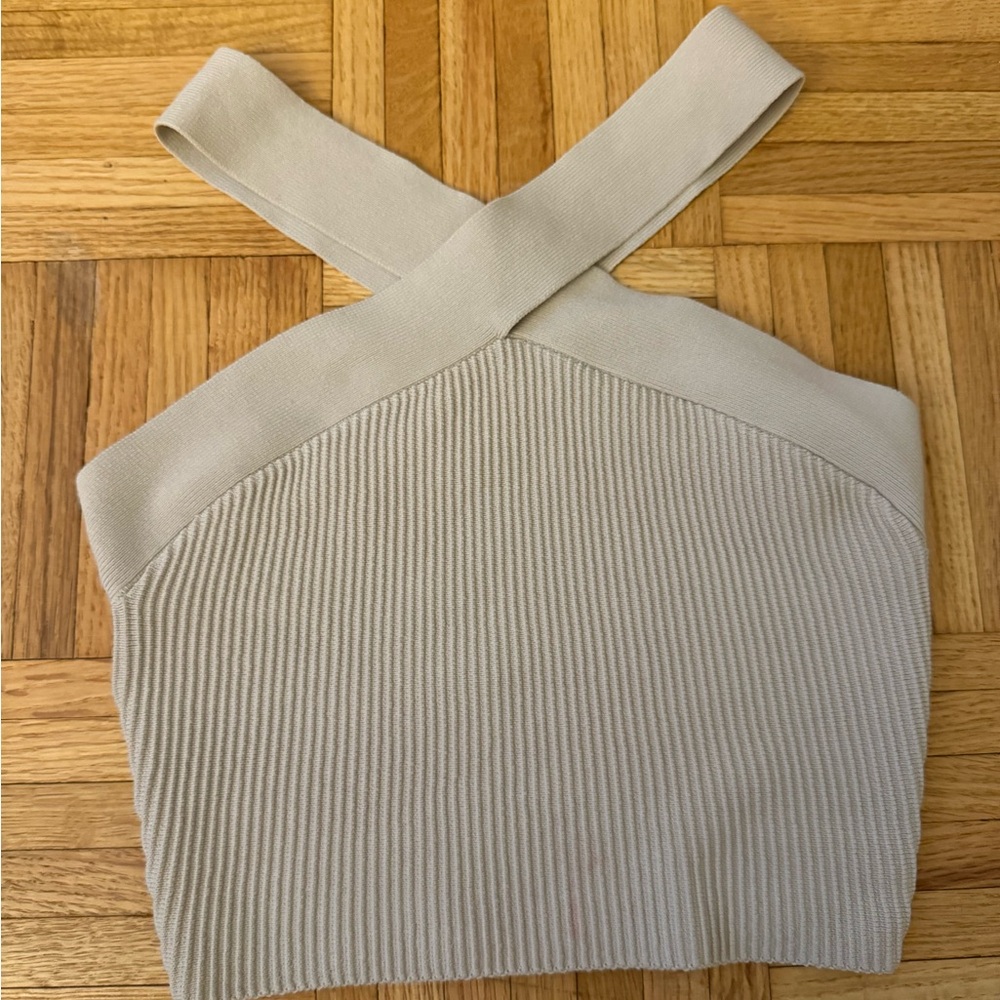 Aritzia Sculpt Knit Criss Cross Cropped Tank